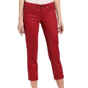 Mechanic Low Rise Red Ankle Jeans. Size 11.
